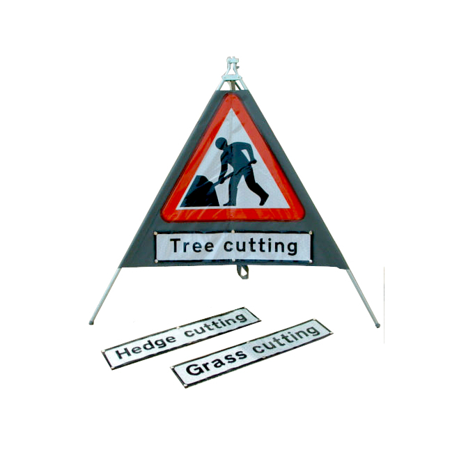 QUAZAR Men at Work Sign 750mmHedge Cutting Grass Cutting /& more............