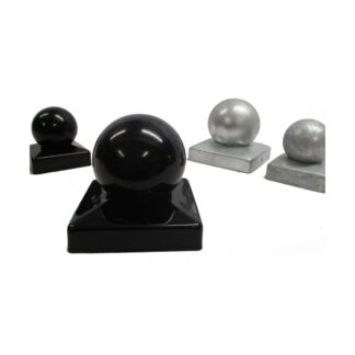 4" Fence Post Cap UK Made GT0034 Linic 6 x Black Round Sphere Fence Top Finial 