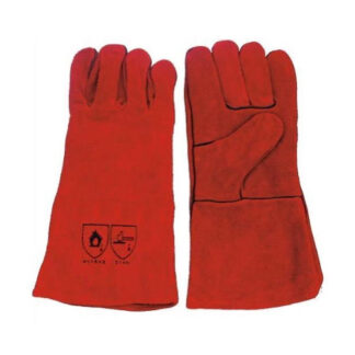 Welders Gauntlet Gloves - Red